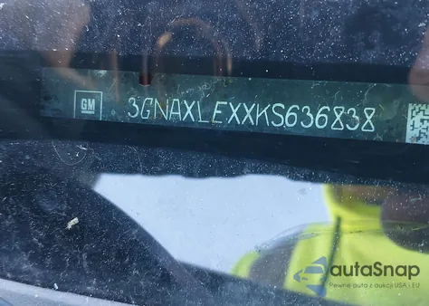 2019 Chevrolet Equinox Lt z USA, uszkodzony, nr VIN 3GNAXLEXXKS636838